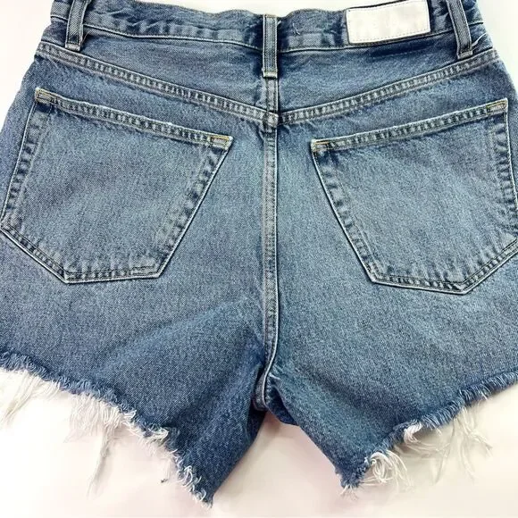 Re/Done 50s Cut Off Button Fly Distressed Denim Shorts Medium Raf 30 - Picture 8 of 13